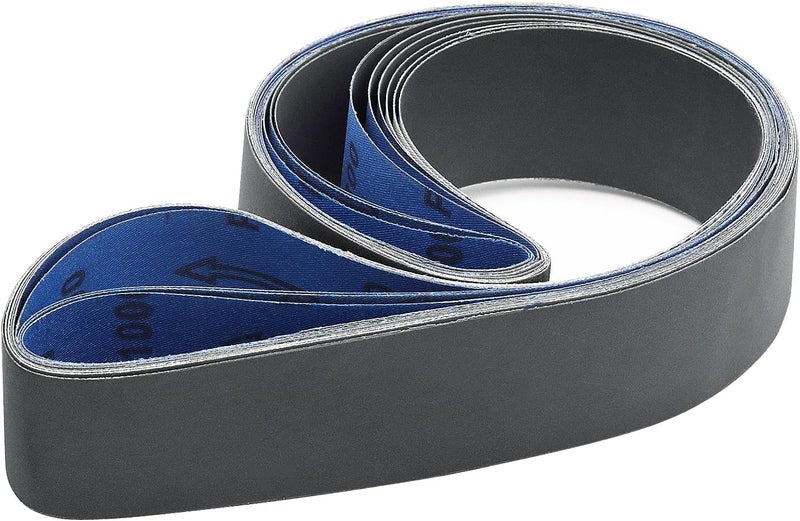 Donanim 2 X 72 Inch Silicon Carbide Extra Fine Grit Sanding Belts 600, 800, 1000 Grits, 2x72 Grinding Belts for Knife Sharpening, 6 Pack Assortment - Image 1